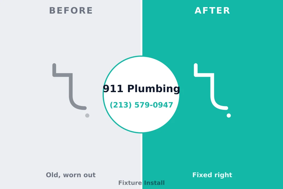 Before and after: plumbing repair Ford City, PA